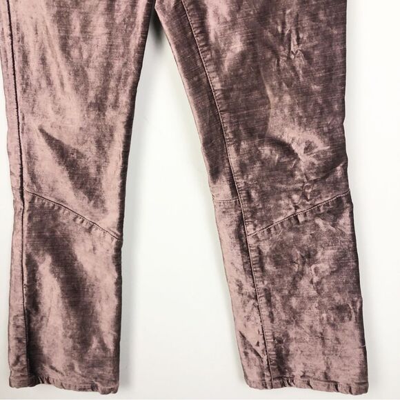FREE PEOPLE | Velvet Cropped Flare Pants in Taupe Purple Women’s Size 28 (6) - Picture 7 of 12